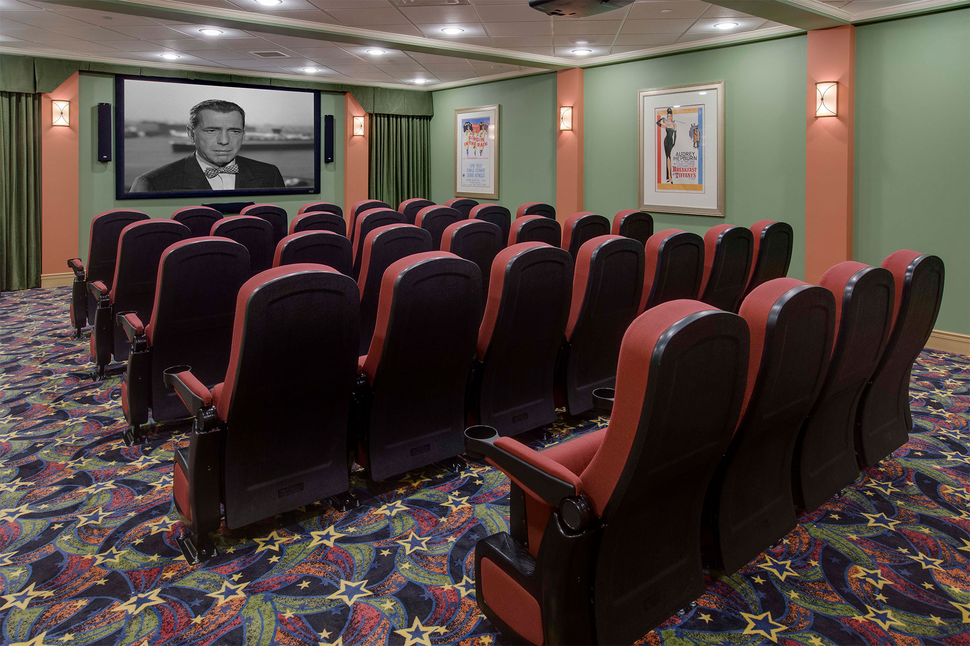 Theatre at Palms at Ponte Vedra, a luxurious space with modern design and comfortable seating.