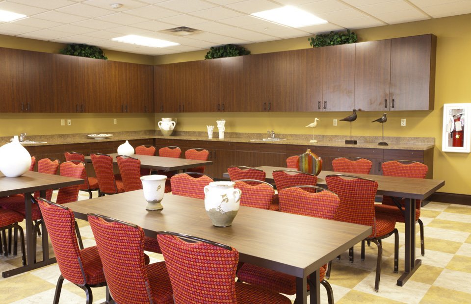 A creative space with modern amenities for residents.