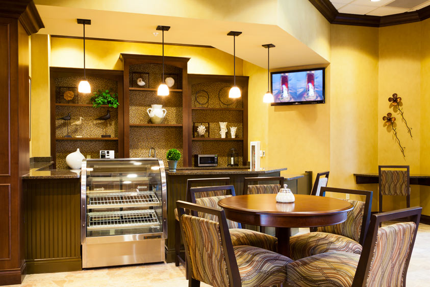 A modern and inviting space for residents to relax and socialize.